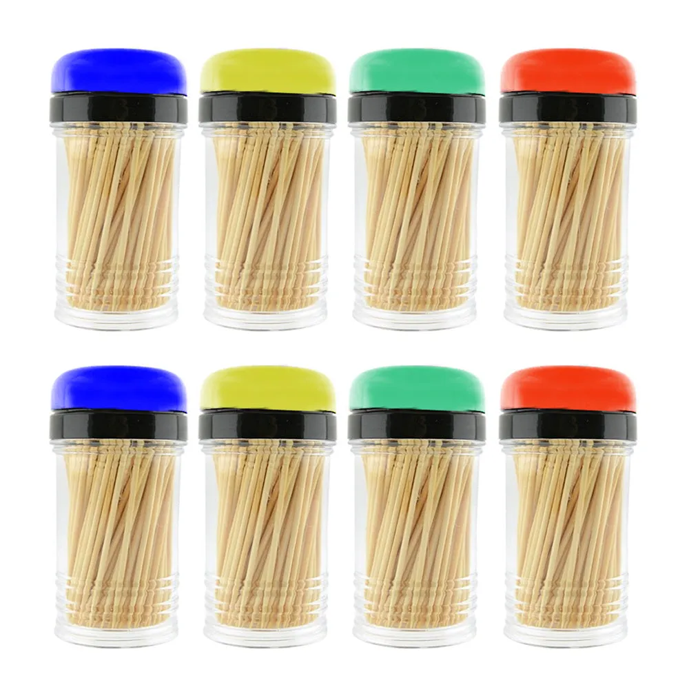 1600PCS Bamboo Wooden Toothpicks 8 Dispenser Holder Containers Party Home Crafts