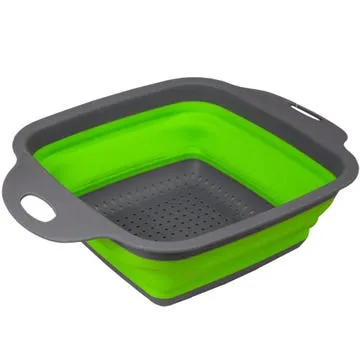 2 Pc Collapsible Strainer Colander Basket Folding Rinse Pasta Drainer Kitchen