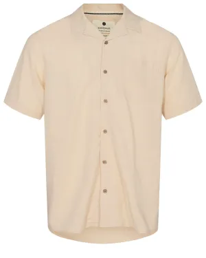 AKLEO TENCEL MIX  SS SHIRT - Brown Rice