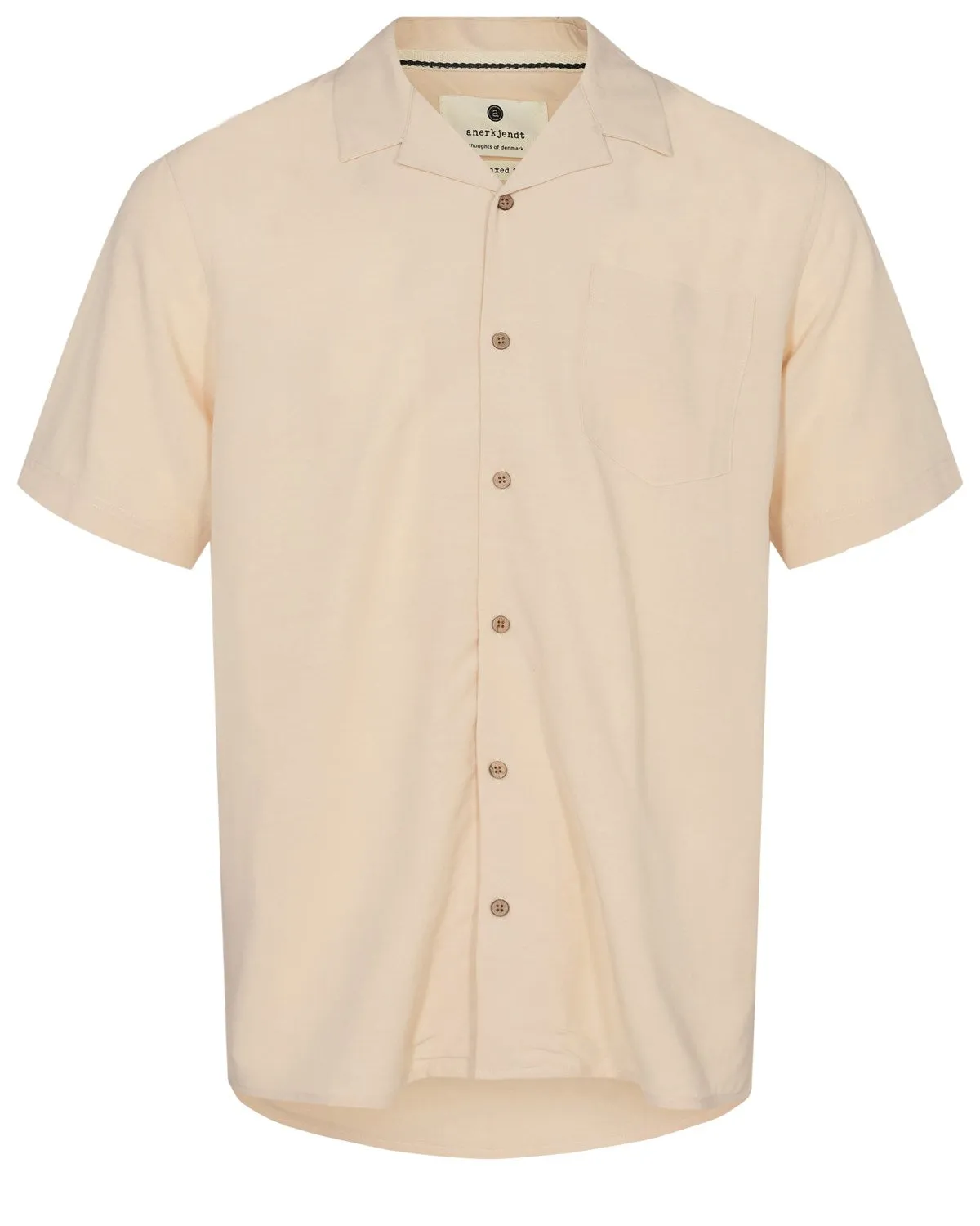 AKLEO TENCEL MIX  SS SHIRT - Brown Rice