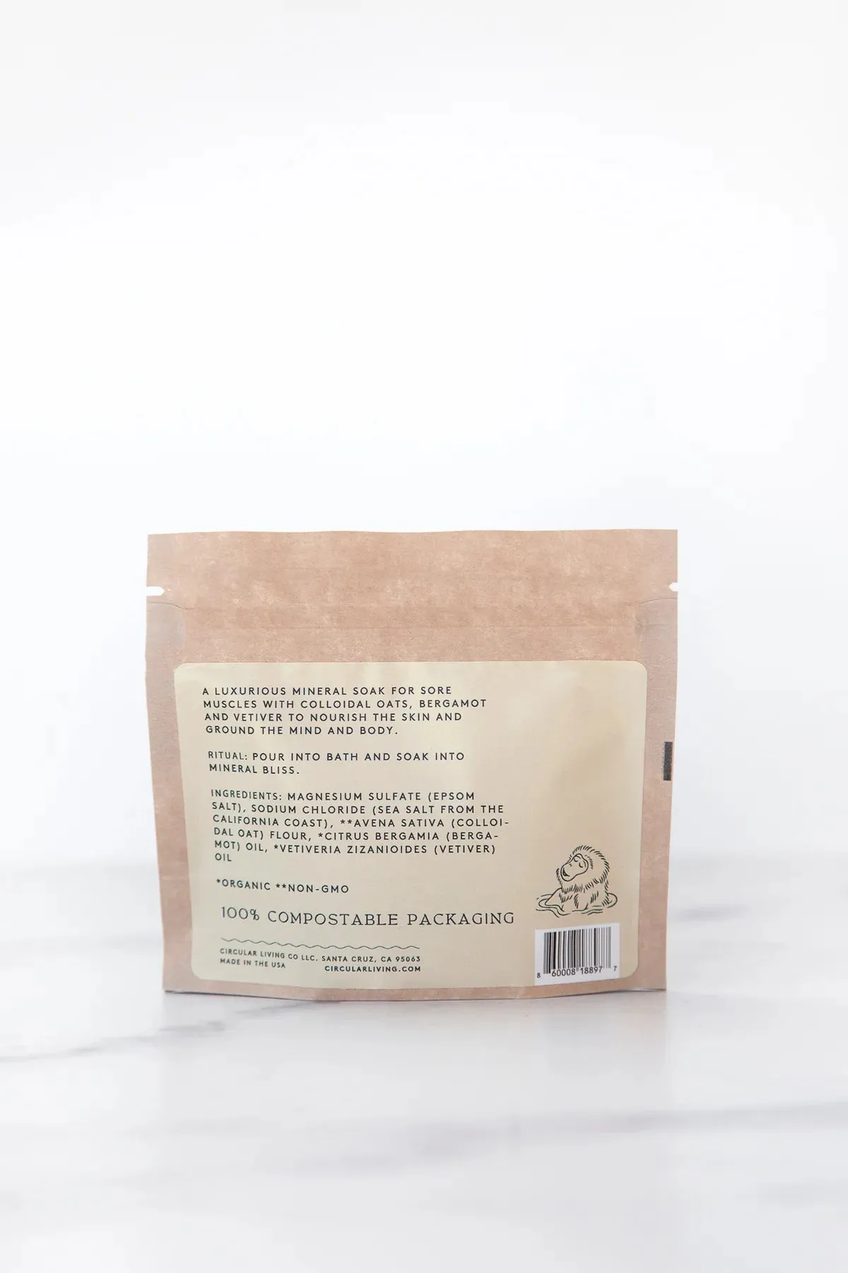 Circular Living :: Mineral Bath Soak Sachet, Vetiver & Bergamot