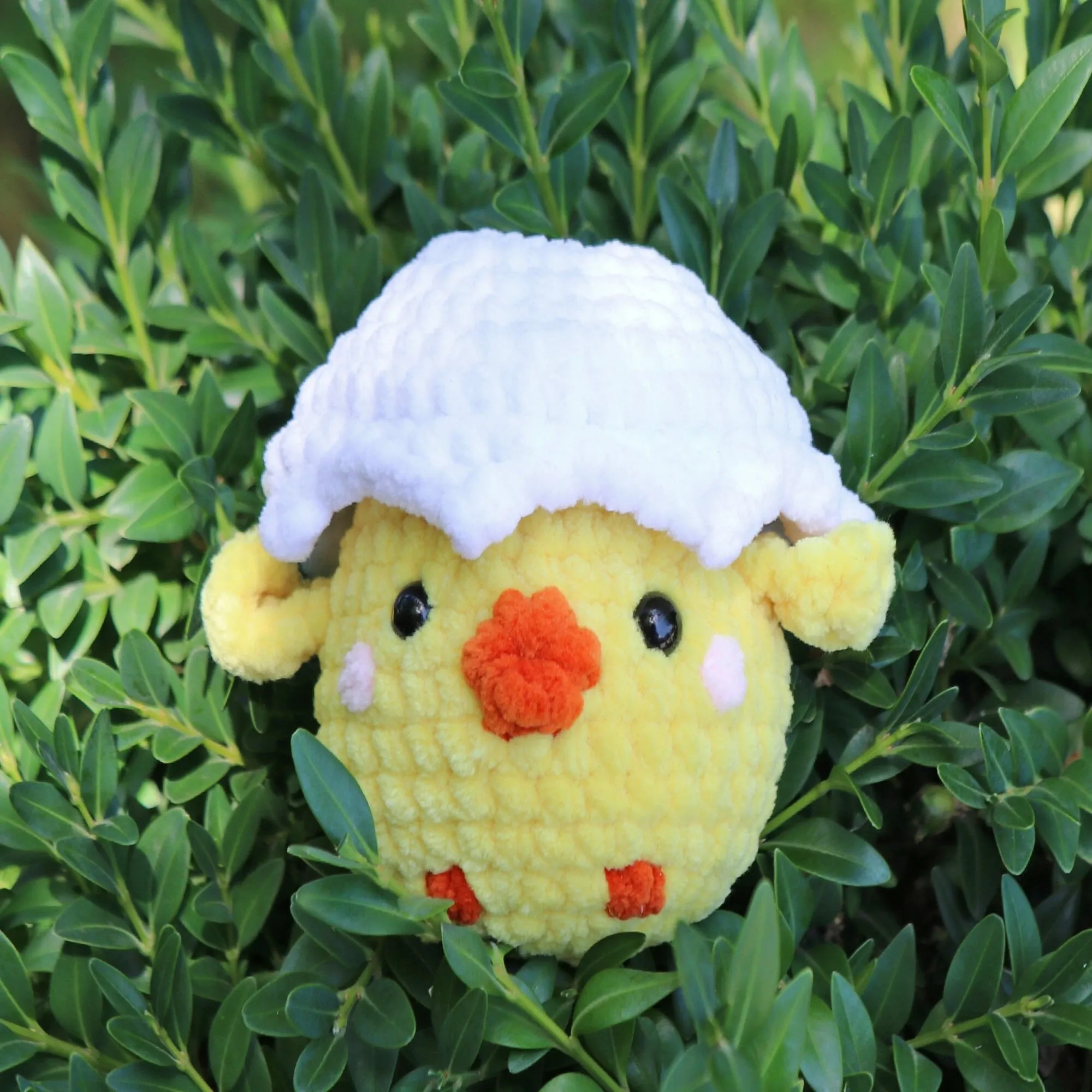 Crochet No Sew Chicken pattern, US standard terms, Skill level beginner