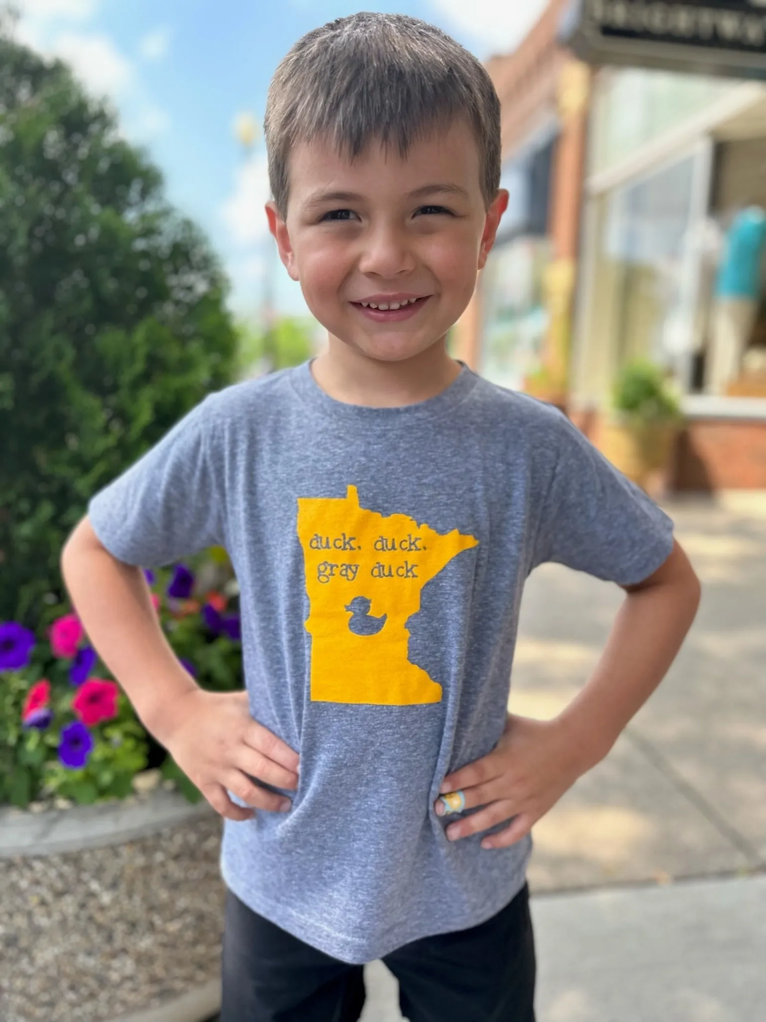 Duck Duck Toddler Crew T-Shirt [Granite Heather-3321]