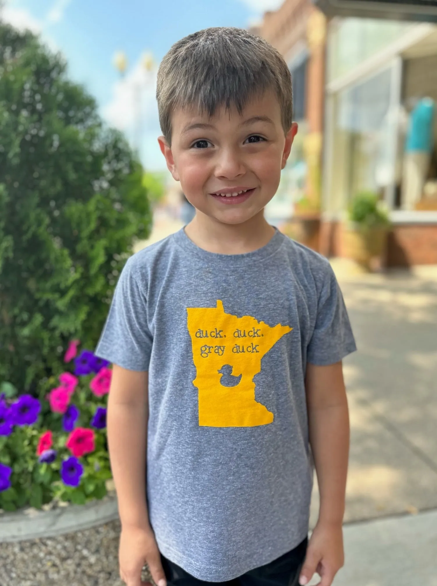 Duck Duck Toddler Crew T-Shirt [Granite Heather-3321]