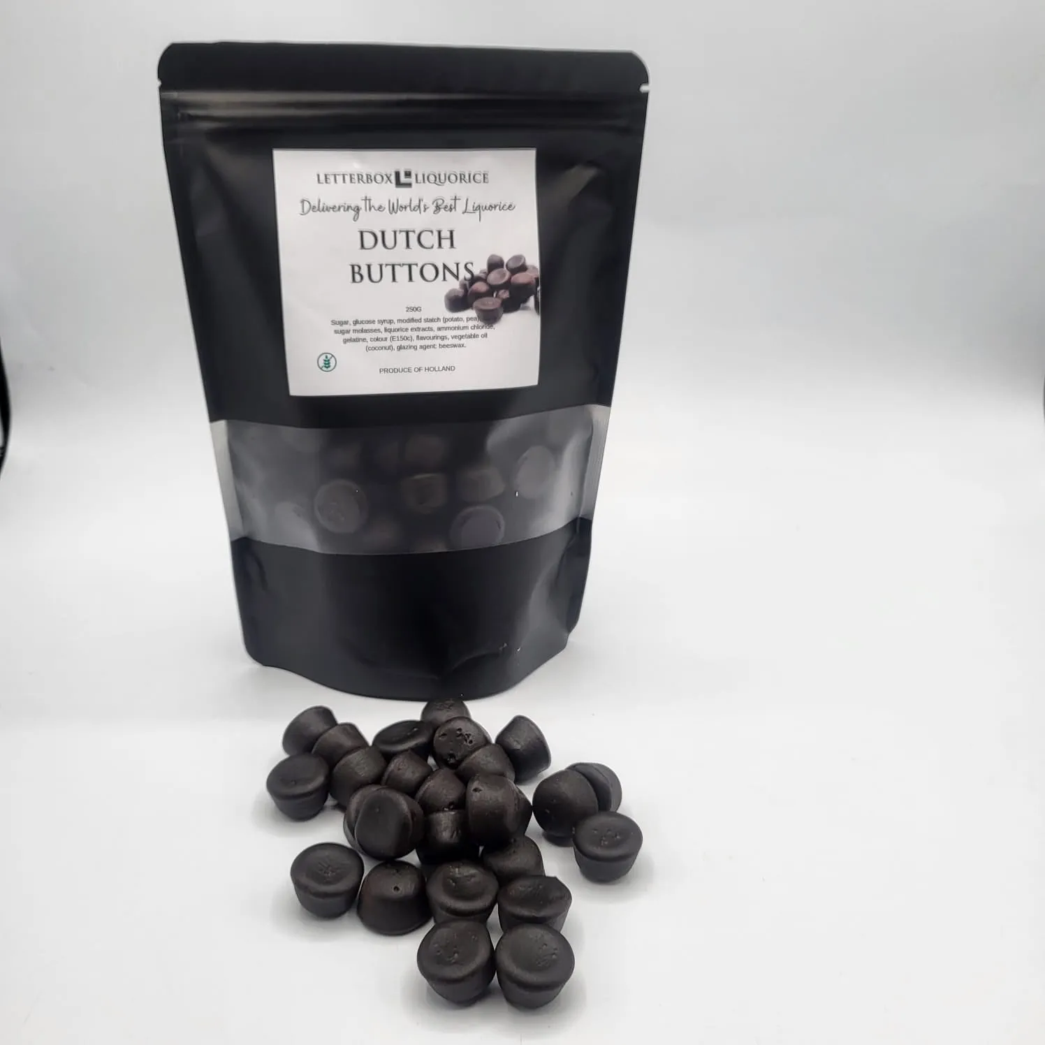 Dutch Buttons -  Black Liquorice