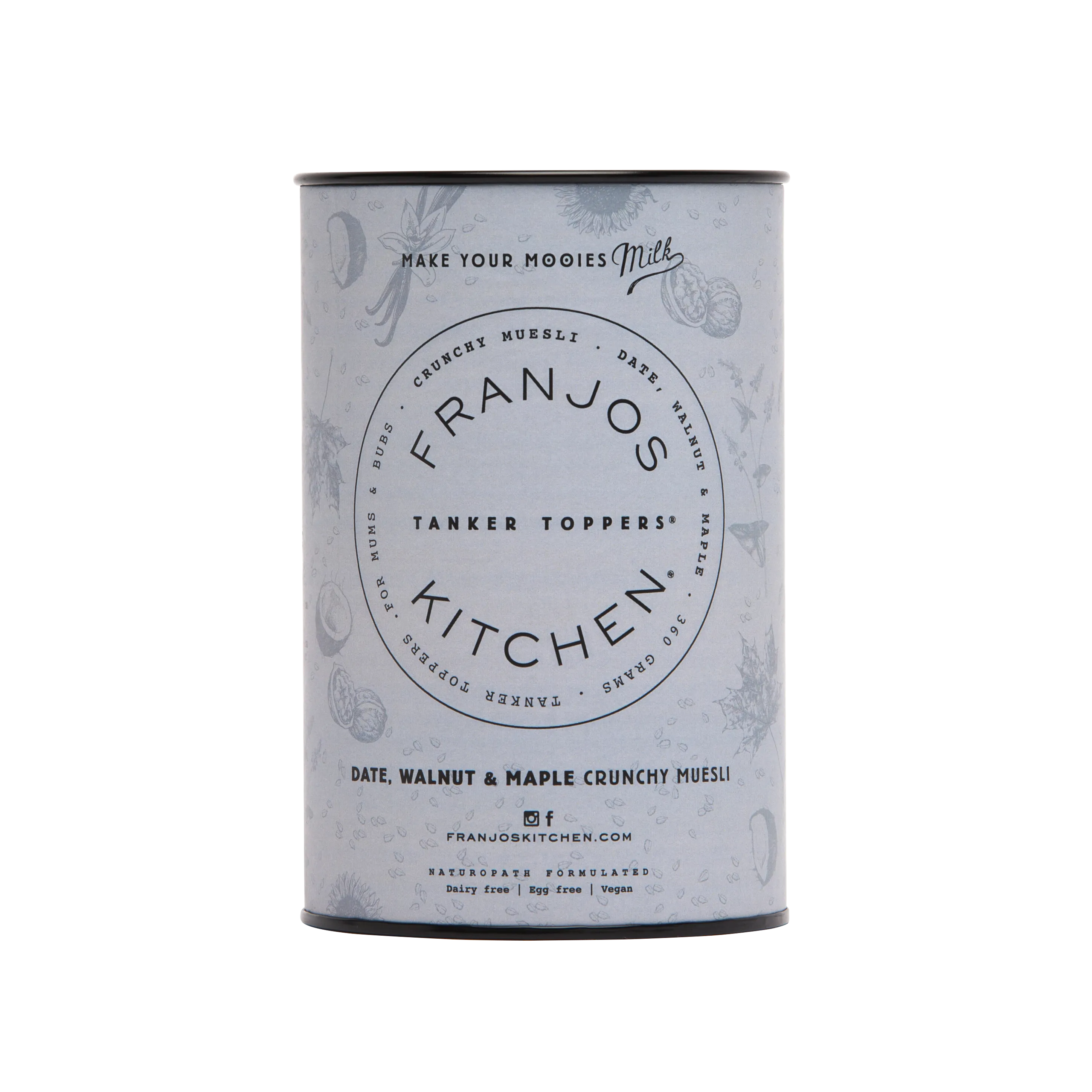 Franjos Kitchen Tanker Topper Muesli - Date Walnut and Maple