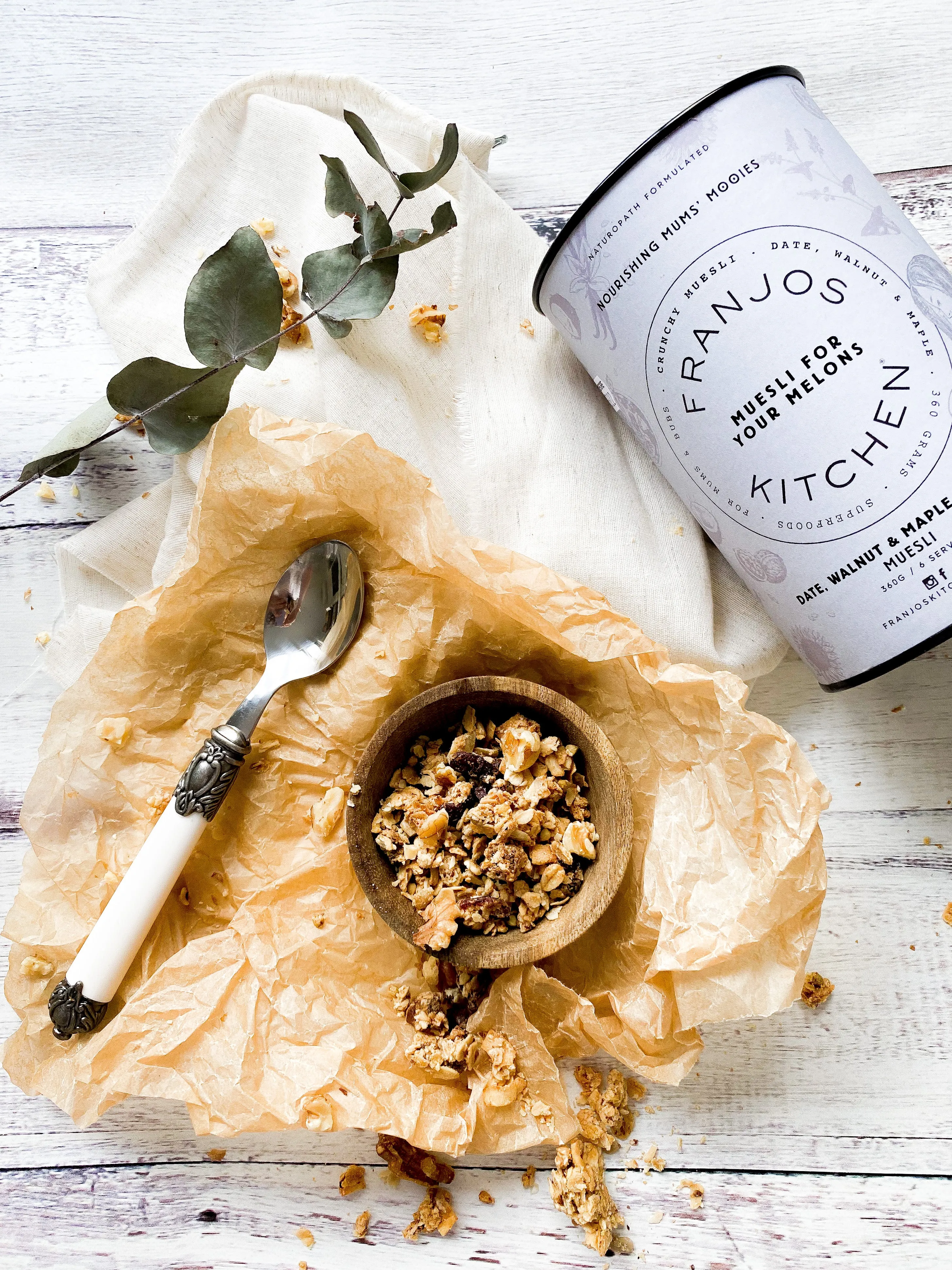 Franjos Kitchen Tanker Topper Muesli - Date Walnut and Maple