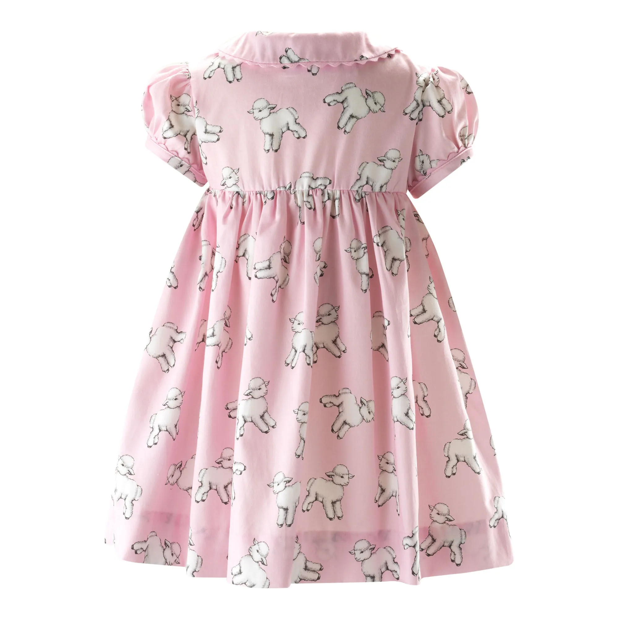 Lamb Button-Front Dress & Bloomers
