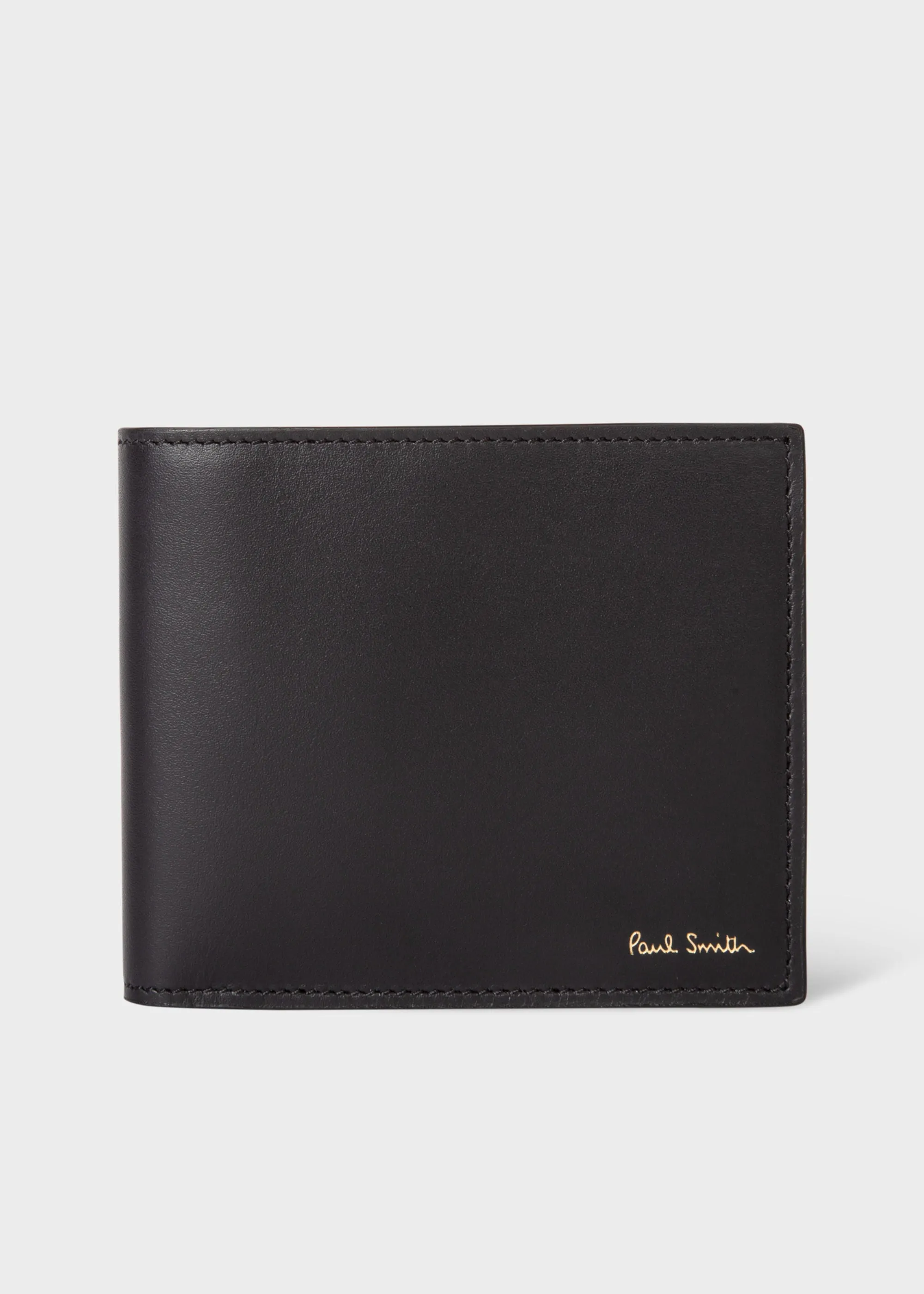 Leather Signature Stripe Interior Billfold | Black Multi
