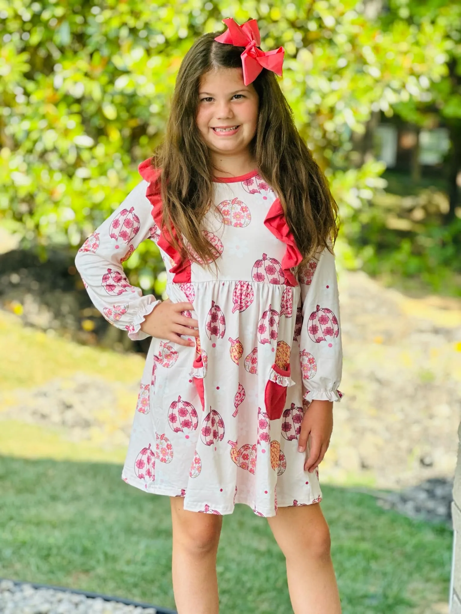 Pumpkin Frill Dress