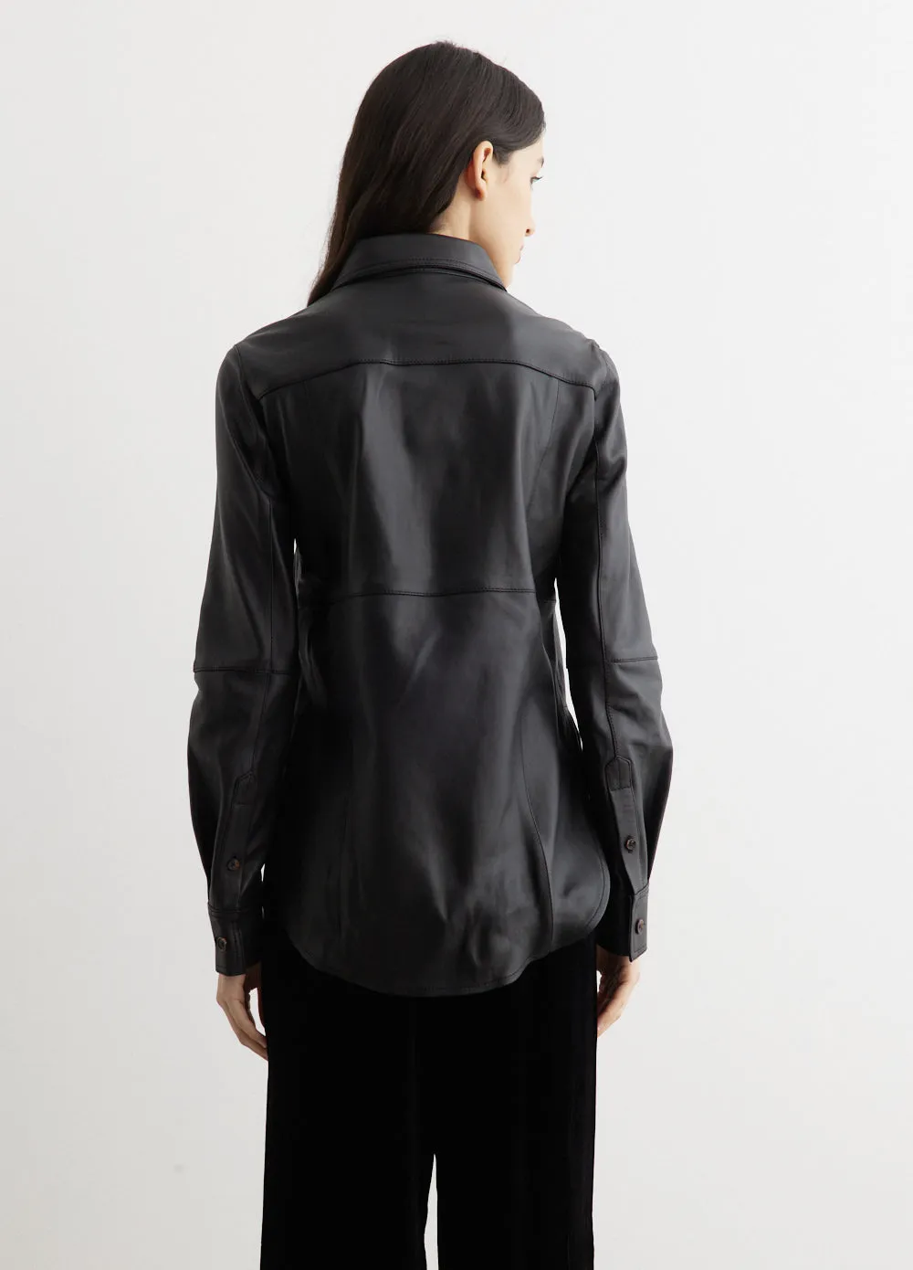 Slim Leather Shirt