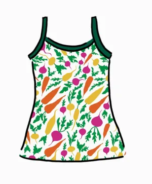 Thunderpants cami, Root Veggies print