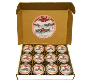Wild Alaskan Smoked Sockeye Salmon - 12 Jar Box